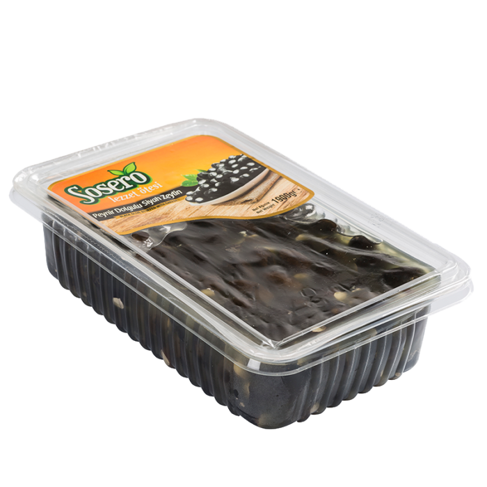 2 عبوة التوفير زيتون اسود محشو جبنة فيتا 2 كيلو - Image 1