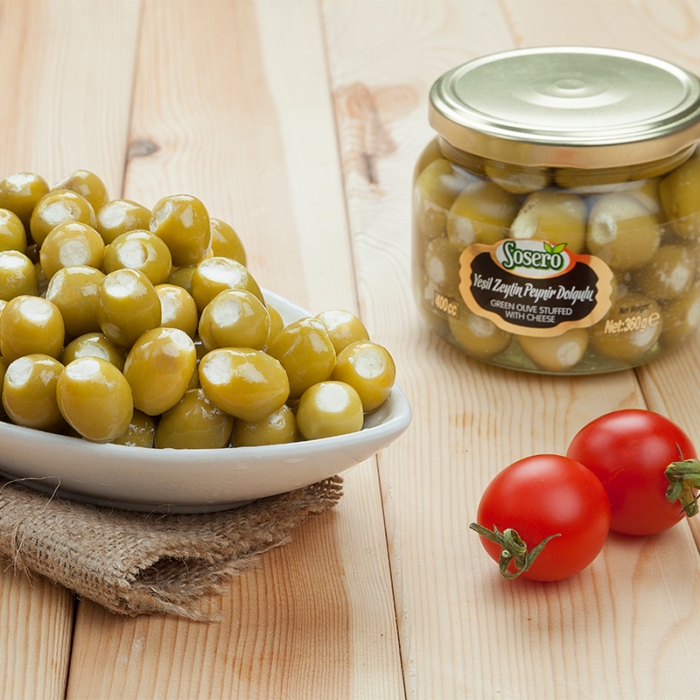 عبوة التوفير زيتون اخضر محشو جبنة فيتا 2 كيلو - Image 2